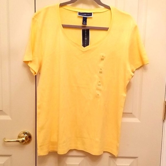 Karen Scott yellow Top - Picture 1 of 4
